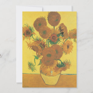 Vincent van Gogh - Vas med femton solrosor Inbjudningar