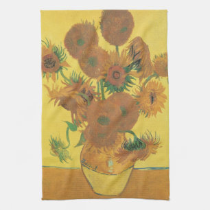 Vincent van Gogh - Vas med femton solrosor Kökshandduk