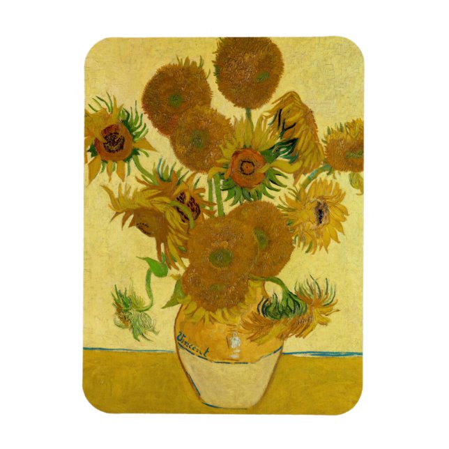Vincent van Gogh - Vas med femton solrosor Magnet (Vertikal)