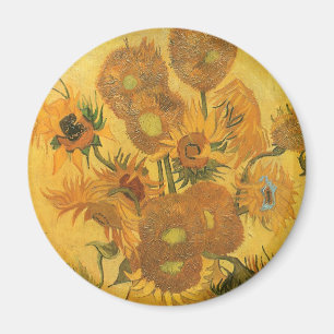 Vincent van Gogh - Vas med femton solrosor Magnet