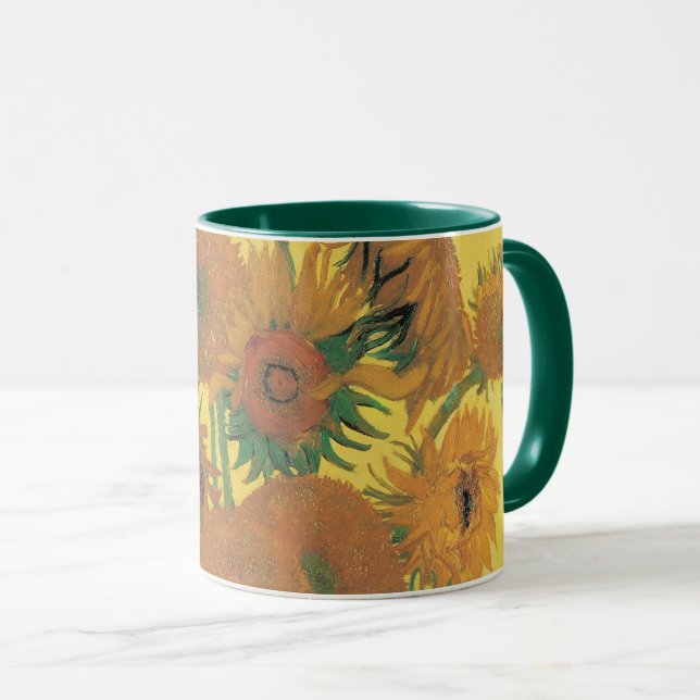Vincent van Gogh - Vas med femton solrosor Mugg (Framsida höger)