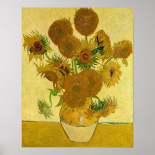 Vincent van Gogh - Vas med femton solrosor Poster