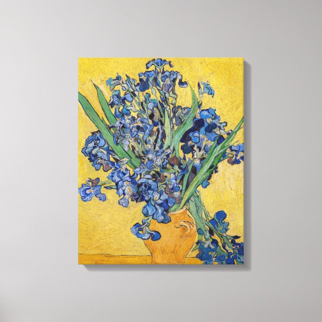 Vincent van Gogh - Vas med irisar Canvastryck (Framsida)