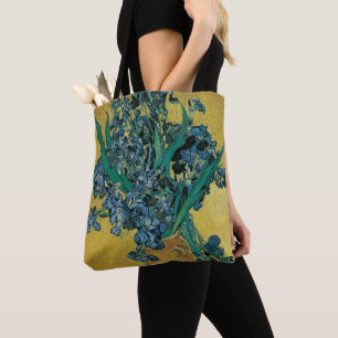 Vincent van Gogh - Vas med irisar gul bakgrund Tygkasse