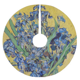 Vincent van Gogh - Vas med iriser Julgransmatta Borstad Polyester
