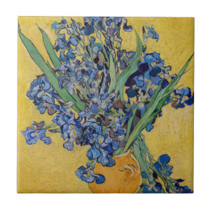 Vincent van Gogh - Vas med iriser Kakelplatta