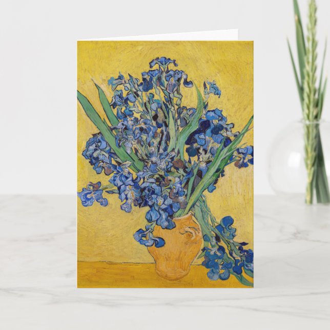 Vincent van Gogh - Vas med iriser Kort (Framsida)