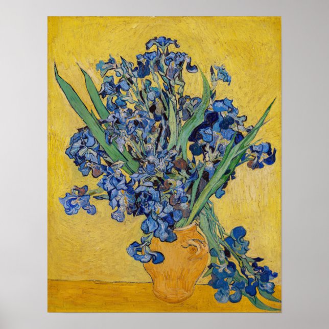 Vincent van Gogh - Vas med iriser Poster (Framsidan)