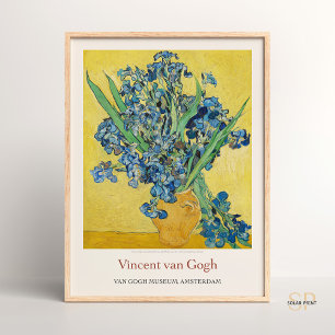 Vincent van Gogh Vas med Irises Gult Art Print Poster