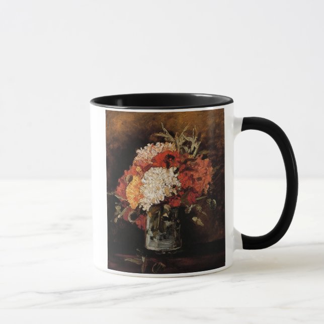 Vincent Van Gogh - Vas med nejlikor - Finkonst Mugg (Höger)