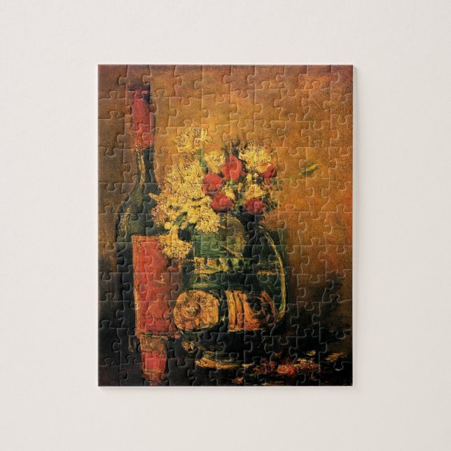 Vincent Van Gogh - Vas med nejlikor Finkonst Pussel (Vertikal)