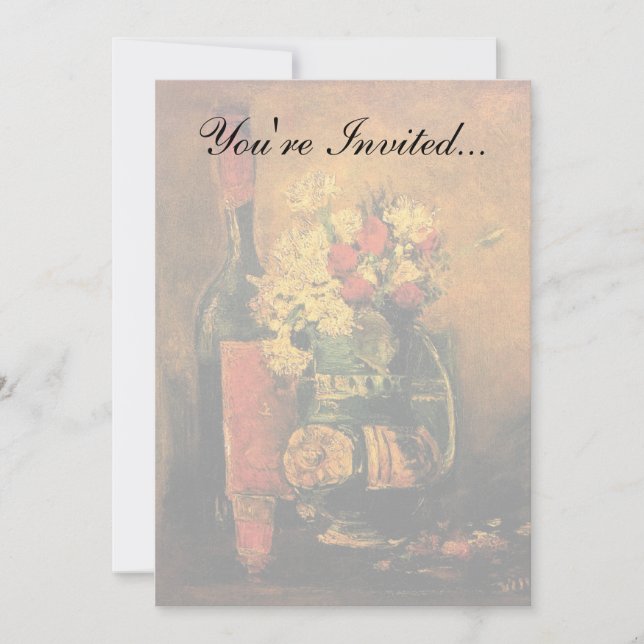 Vincent Van Gogh - Vas med nejlikor konst Inbjudningar (Framsida)