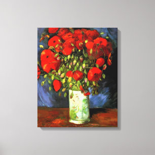 Vincent Van Gogh Vas med Red Poppies Blommigt Art Canvastryck