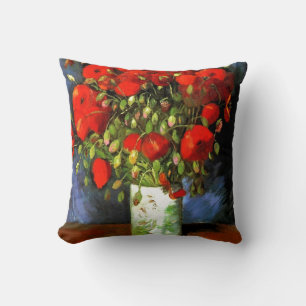 Vincent Van Gogh Vas med Red Poppies Blommigt Art Kudde