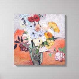 Vincent van Gogh - Vas med Ro och Anemones Canvastryck