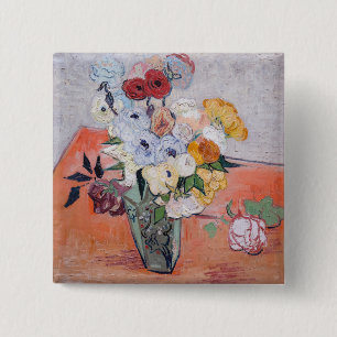Vincent van Gogh - Vas med Ro och Anemones Knapp