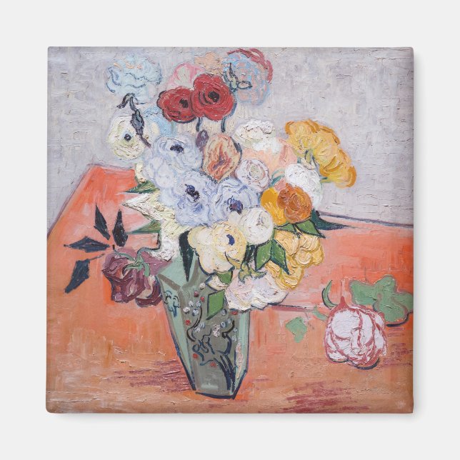 Vincent van Gogh - Vas med Ro och Anemones Magnet (Framsidan)