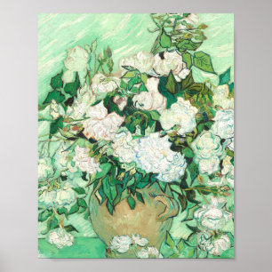 Vincent Van Gogh Vas med Rosa ros Poster