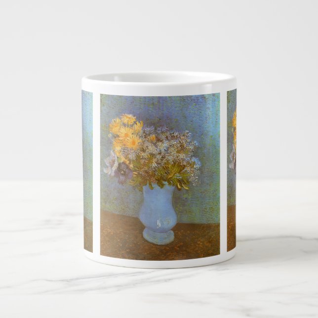 Vincent van Gogh Vas med Syren, Margareter, Anemon Jumbo Mugg (Framsidan)