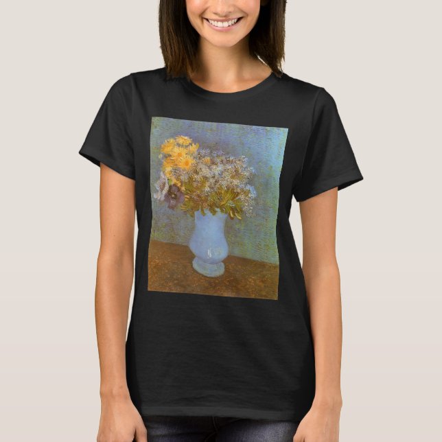 Vincent van Gogh Vas med syren, prästkragar, anemo T Shirt (Framsida)