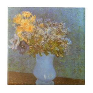 Vincent van Gogh Vas med syren, tusenskönor, anemo Kakelplatta