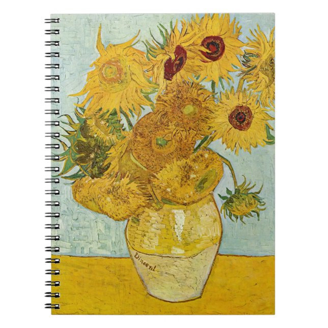 Vincent Van Gogh - Vas med tolv solblommor Anteckningsbok (Framsidan)