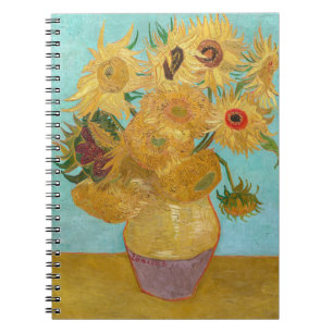 Vincent Van Gogh - Vas med tolv solblommor Anteckningsbok