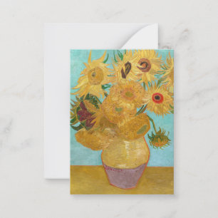 Vincent Van Gogh - Vas med tolv solblommor Anteckningskort
