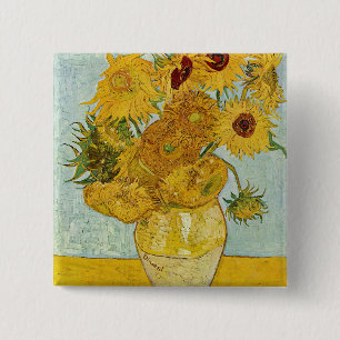 Vincent Van Gogh - Vas med tolv solblommor Knapp