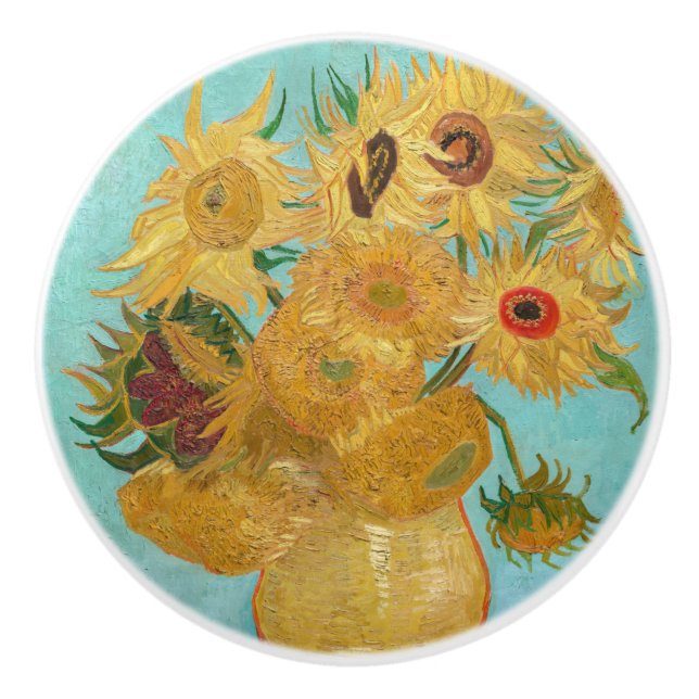 Vincent Van Gogh - Vas med tolv solblommor Knopp (Framsidan)