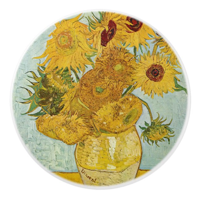 Vincent Van Gogh - Vas med tolv solblommor Knopp (Framsidan)