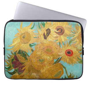 Vincent Van Gogh - Vas med tolv solblommor Laptop Fodral