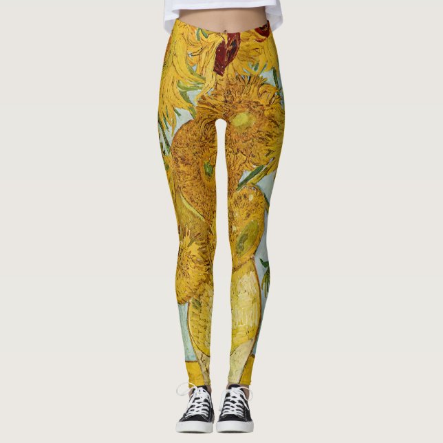 Vincent Van Gogh - Vas med tolv solblommor Leggings (Framsida)