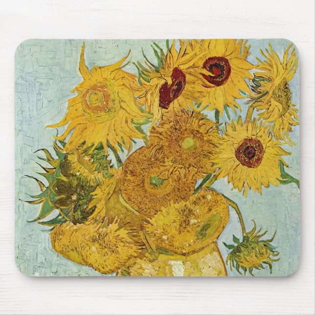 Vincent Van Gogh - Vas med tolv solblommor Musmatta (Framsidan)