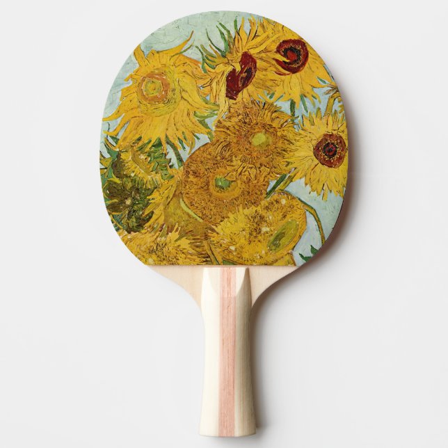 Vincent Van Gogh - Vas med tolv solblommor Pingisracket (Framsidan)