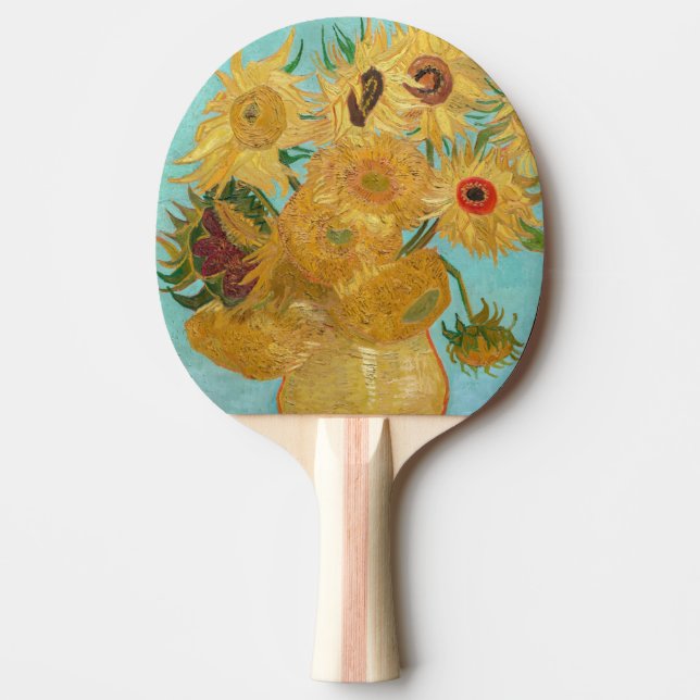 Vincent Van Gogh - Vas med tolv solblommor Pingisracket (Framsidan)