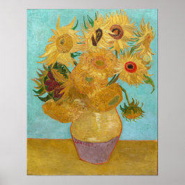 Vincent Van Gogh - Vas med tolv solblommor Poster