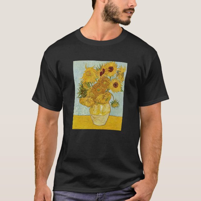Vincent Van Gogh - Vas med tolv solblommor T Shirt (Framsida)