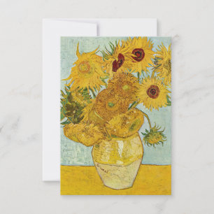 Vincent Van Gogh - Vas med tolv solblommor Tack Kort