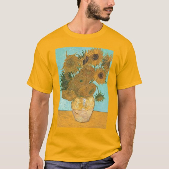 Vincent van Gogh - Vas med tolv solblommor Tee Shirt (Framsida)