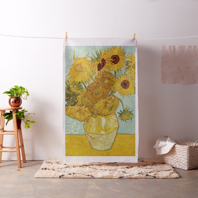 Vincent Van Gogh - Vas med tolv solblommor Tyg (In Situ)