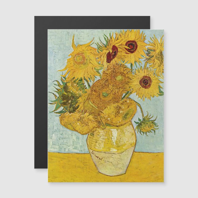Vincent Van Gogh - Vas med tolv solrosor (Fram/baksida)
