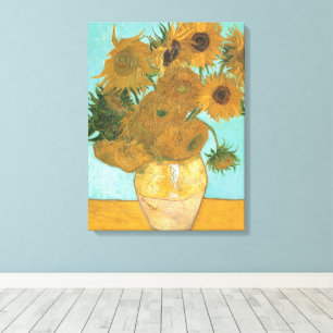Vincent van Gogh - Vas med tolv solrosor Canvastryck