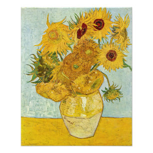 Vincent Van Gogh - Vas med tolv solrosor Fototryck
