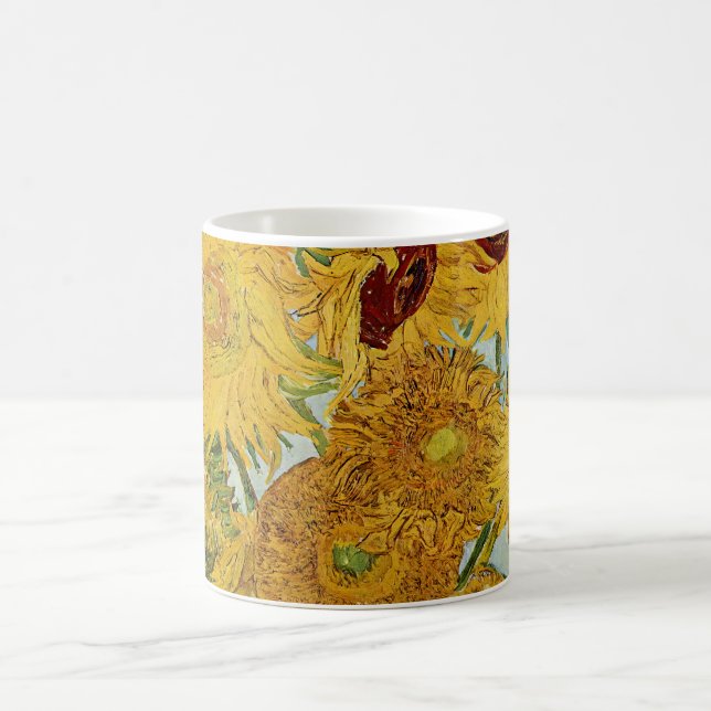 Vincent Van Gogh - Vas med tolv solrosor Kaffemugg (Center)