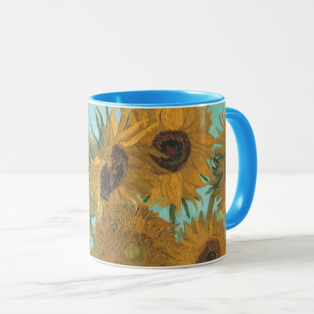 Vincent van Gogh - Vas med tolv solrosor Mugg (Framsida höger)