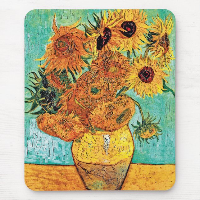 Vincent Van Gogh - Vas med tolv solrosor Musmatta (Framsidan)