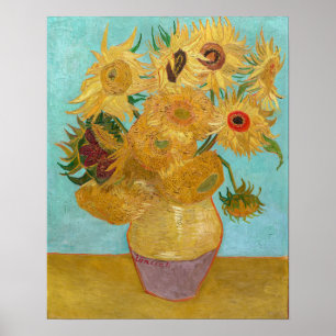 Vincent Van Gogh - Vas med tolv solrosor Poster