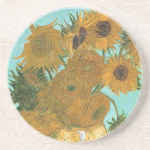 Vincent van Gogh - Vas med tolv solrosor Underlägg Sandsten