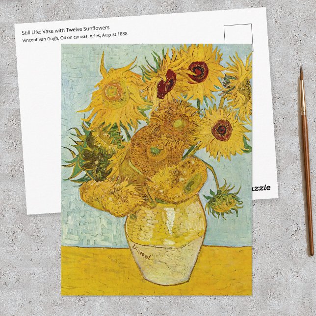 Vincent Van Gogh - Vas med tolv solrosor Vykort (Skapare uppladdad)